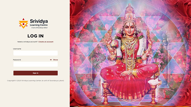 Sri Meru Casestudy Login Page