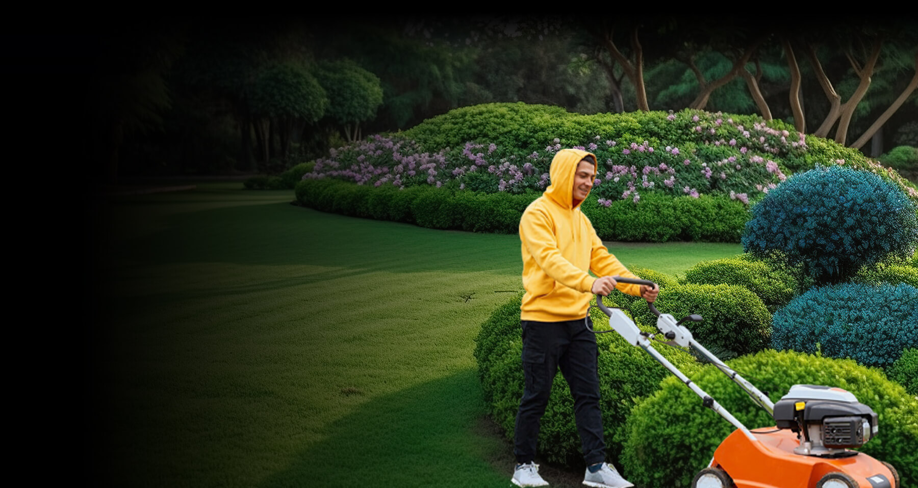 green gold landscaping website design